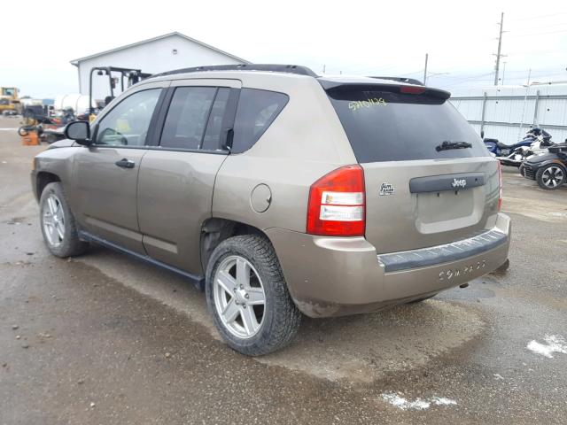 1J8FT47W07D145876 - 2007 JEEP COMPASS BEIGE photo 3