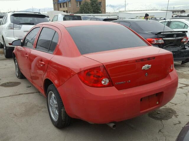 1G1AK55F877334702 - 2007 CHEVROLET COBALT LS RED photo 3