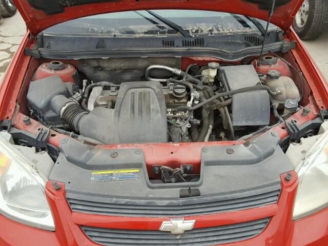 1G1AK55F877334702 - 2007 CHEVROLET COBALT LS RED photo 7