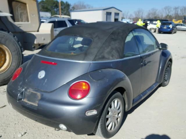 3VWCM31Y34M311588 - 2004 VOLKSWAGEN NEW BEETLE GRAY photo 4