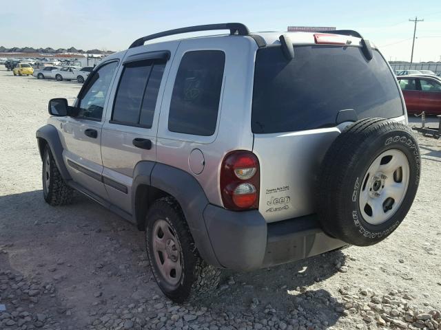 1J4GL48K25W623895 - 2005 JEEP LIBERTY SP SILVER photo 3