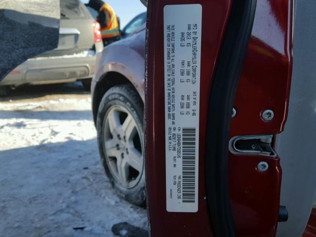 1B3HB48BX7D589105 - 2007 DODGE CALIBER SX RED photo 10