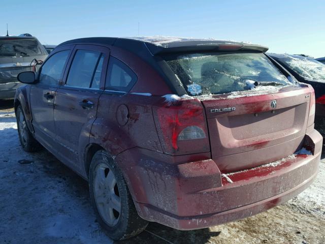 1B3HB48BX7D589105 - 2007 DODGE CALIBER SX RED photo 3