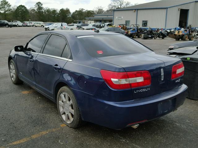 3LNHM26T07R614850 - 2007 LINCOLN MKZ BLUE photo 3