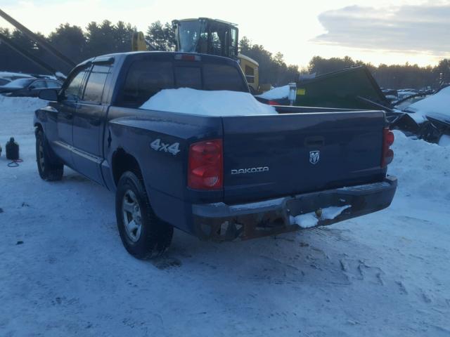 1D7HW28K35S219796 - 2005 DODGE DAKOTA QUA BLUE photo 3