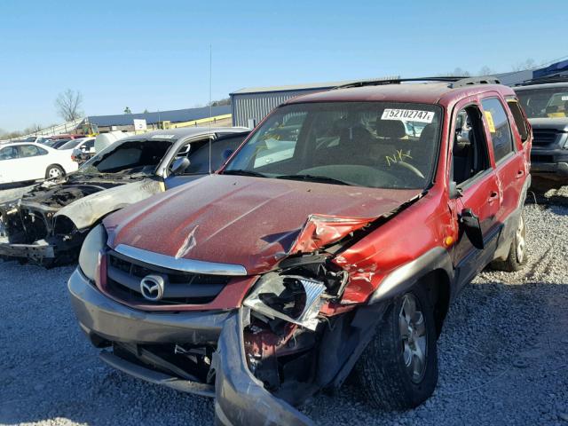 4F2YZ04173KM05521 - 2003 MAZDA TRIBUTE LX RED photo 2