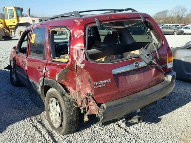 4F2YZ04173KM05521 - 2003 MAZDA TRIBUTE LX RED photo 3