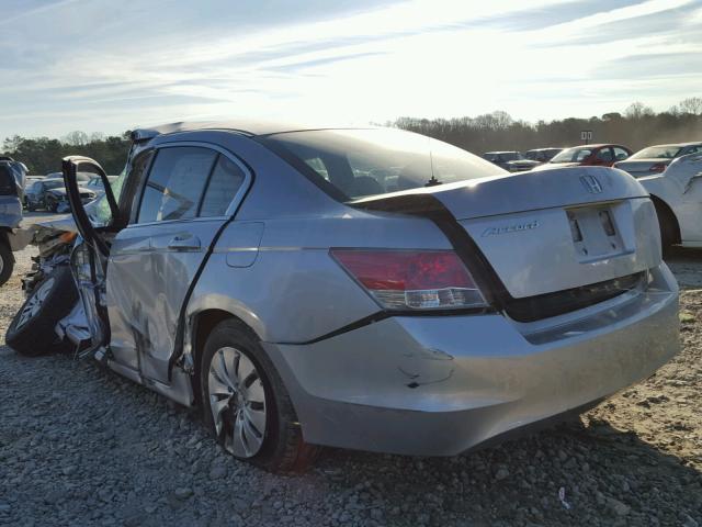 1HGCP2F38AA134841 - 2010 HONDA ACCORD LX SILVER photo 3