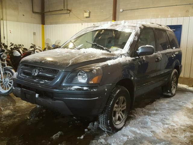 2HKYF18553H558151 - 2003 HONDA PILOT EXL BLUE photo 2