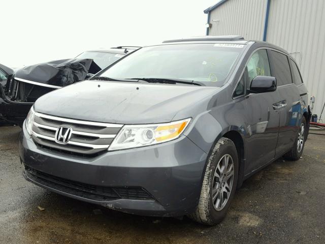 5FNRL5H6XCB065948 - 2012 HONDA ODYSSEY EX GRAY photo 2