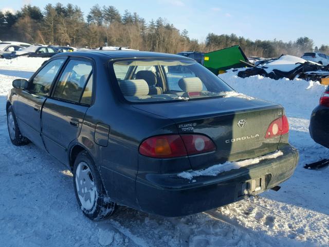 2T1BR12E62C539082 - 2002 TOYOTA COROLLA CE GREEN photo 3