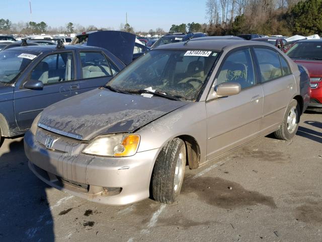 JHMES95683S013779 - 2003 HONDA CIVIC HYBR GOLD photo 2