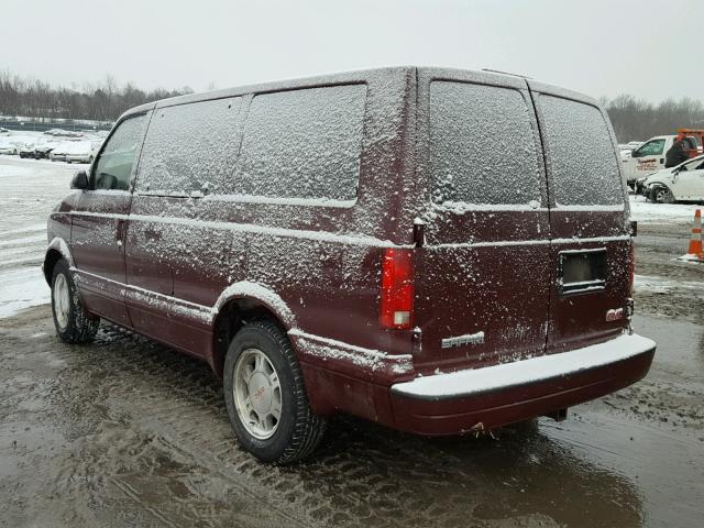 1GKDM19X43B511607 - 2003 GMC SAFARI XT MAROON photo 3