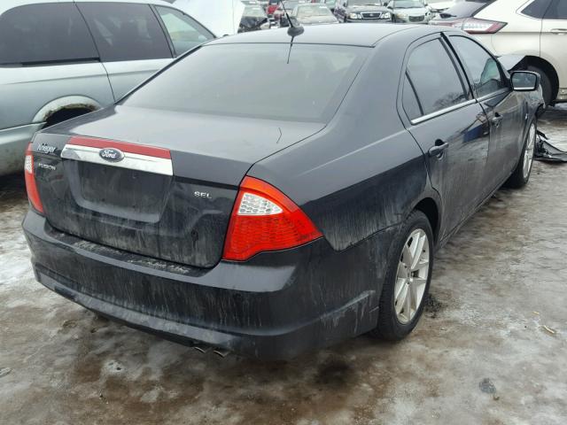 3FAHP0JA1CR337731 - 2012 FORD FUSION SEL BLACK photo 4