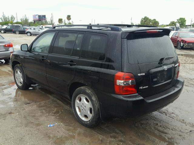 JTEEP21A440018068 - 2004 TOYOTA HIGHLANDER BLACK photo 3