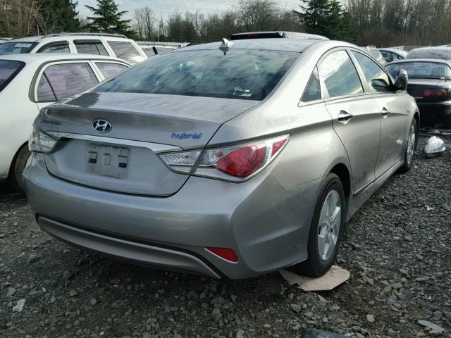 KMHEC4A40CA026128 - 2012 HYUNDAI SONATA HYB SILVER photo 4