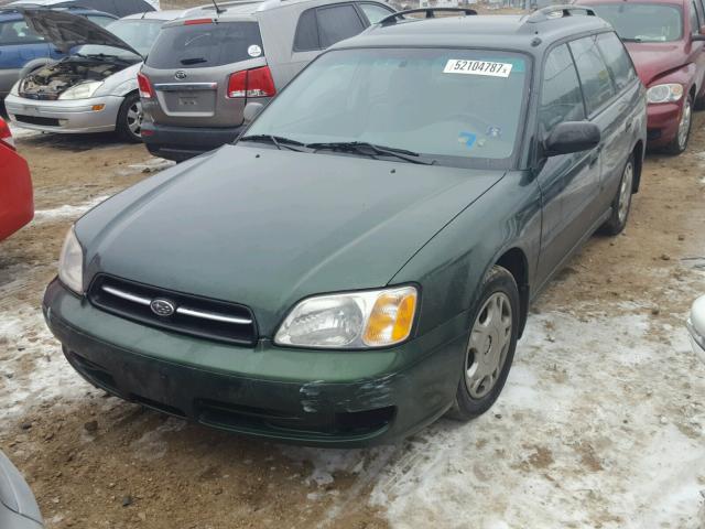 4S3BH635017306782 - 2001 SUBARU LEGACY L GREEN photo 2