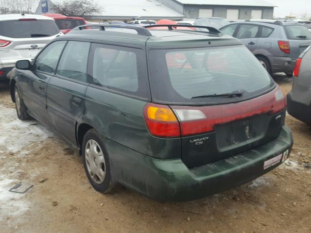 4S3BH635017306782 - 2001 SUBARU LEGACY L GREEN photo 3