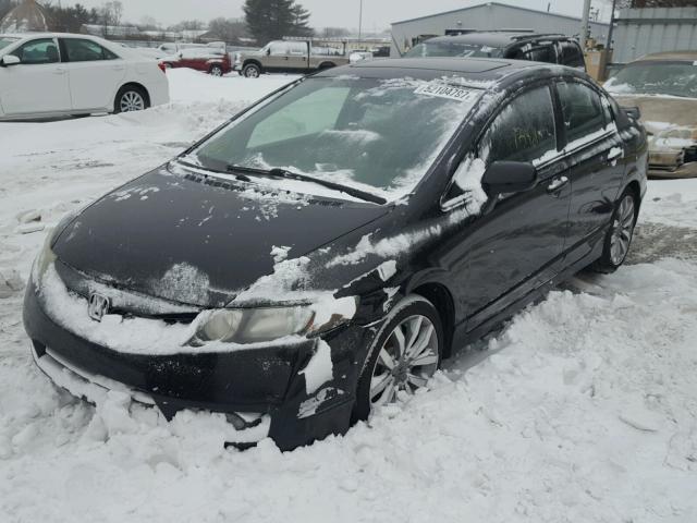 2HGFA55519H702802 - 2009 HONDA CIVIC SI BLACK photo 2