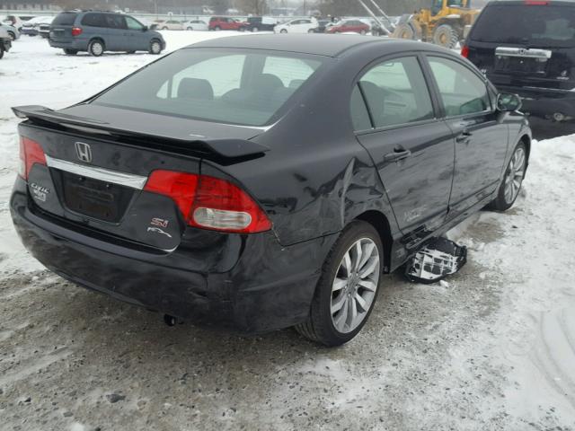 2HGFA55519H702802 - 2009 HONDA CIVIC SI BLACK photo 4