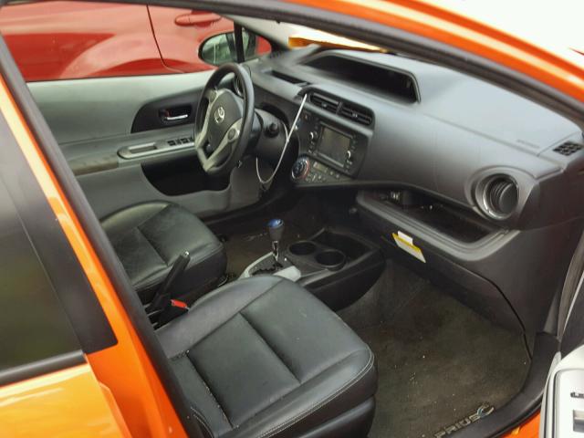 JTDKDTB33C1015189 - 2012 TOYOTA PRIUS C ORANGE photo 5