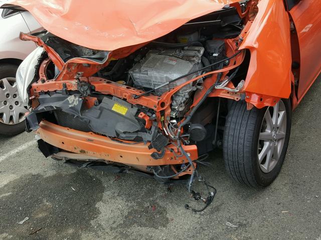 JTDKDTB33C1015189 - 2012 TOYOTA PRIUS C ORANGE photo 9