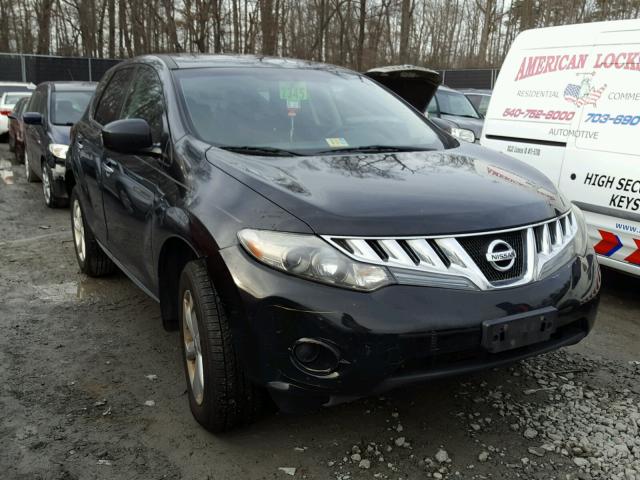 JN8AZ1MW9AW107078 - 2010 NISSAN MURANO S BLACK photo 1