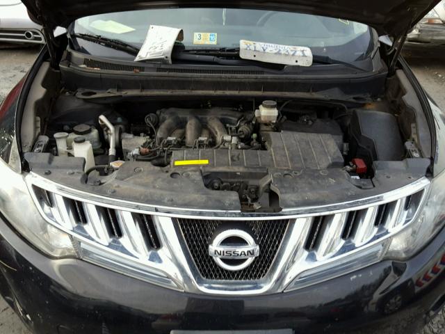 JN8AZ1MW9AW107078 - 2010 NISSAN MURANO S BLACK photo 7