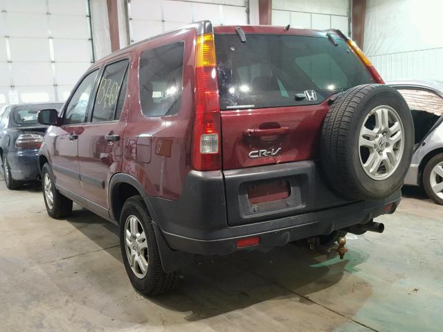 JHLRD78893C004830 - 2003 HONDA CR-V EX MAROON photo 3