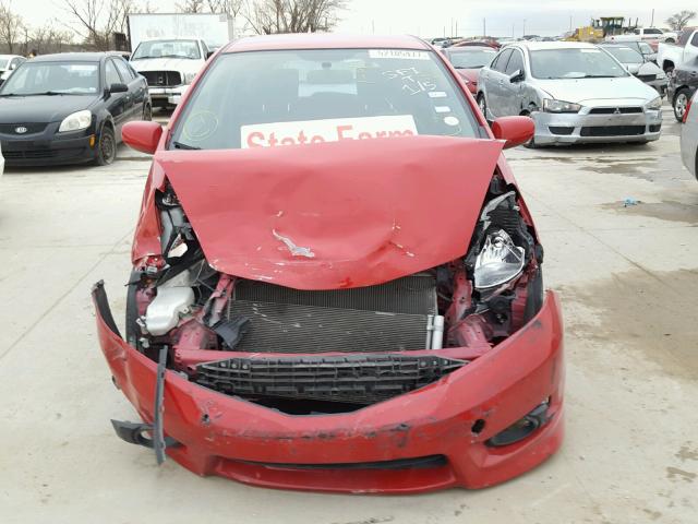 JHMGE8H62DC007204 - 2013 HONDA FIT SPORT RED photo 9