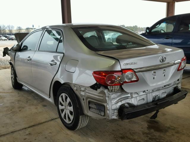 5YFBU4EE5DP200392 - 2013 TOYOTA COROLLA BA SILVER photo 3