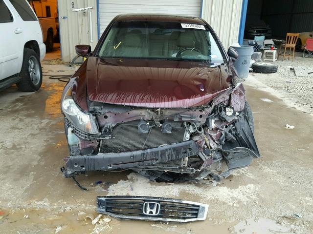 1HGCP36879A012212 - 2009 HONDA ACCORD EXL MAROON photo 9