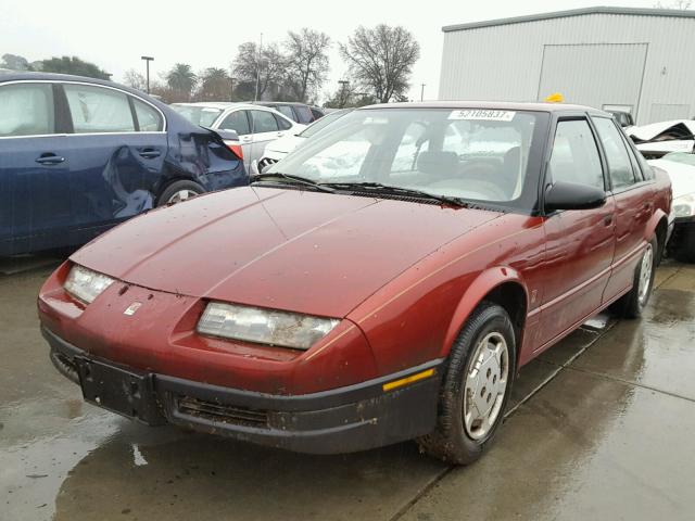 1G8ZG5596PZ152596 - 1993 SATURN SL1 BURGUNDY photo 2