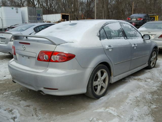 1YVHP84CX45N55168 - 2004 MAZDA 6 I SILVER photo 4