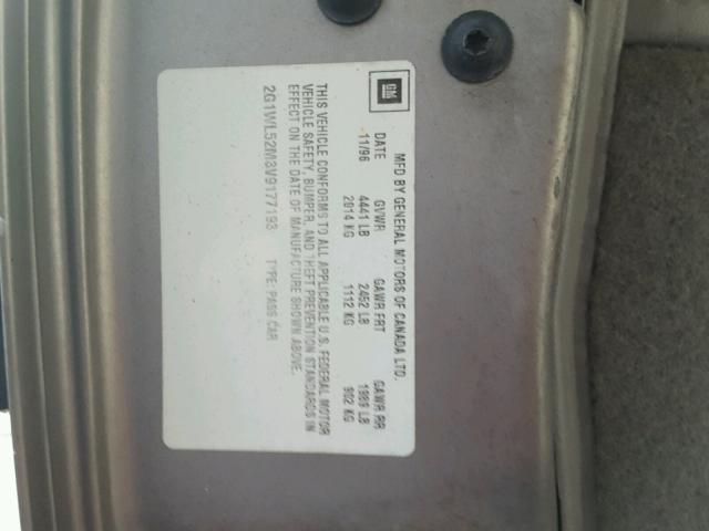 2G1WL52M3V9177193 - 1997 CHEVROLET LUMINA BAS ნაცრისფერი ფოტო 10