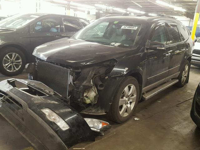 1GNLVHED4AJ222794 - 2010 CHEVROLET TRAVERSE L BLACK photo 2