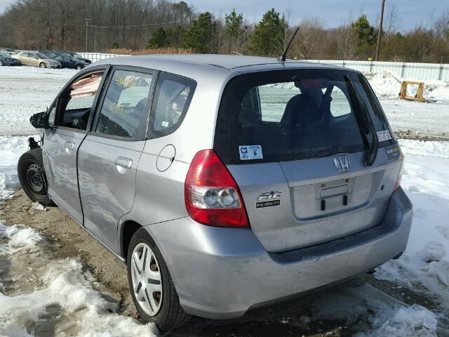 JHMGD38437S059231 - 2007 HONDA FIT GRAY photo 3