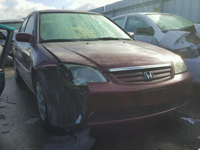 2HGES26753H585594 - 2003 HONDA CIVIC EX RED photo 1