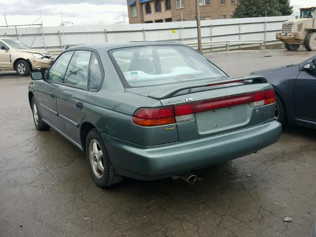 4S3BD4350T7900176 - 1996 SUBARU LEGACY L TEAL photo 3