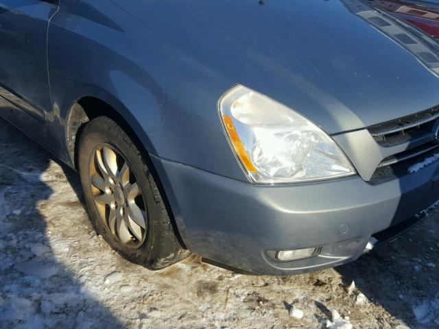 KNDMB233576159908 - 2007 KIA SEDONA EX GRAY photo 9