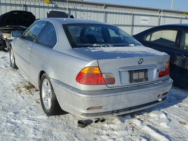 WBABN33482PG58282 - 2002 BMW 325 CI SILVER photo 3