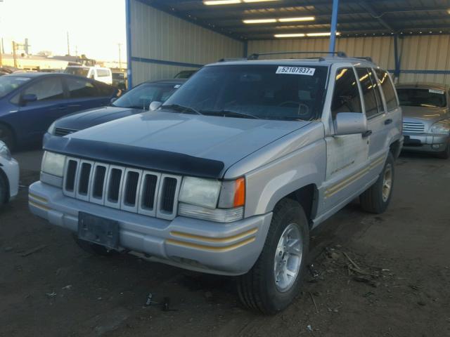 1J4GZ78Y5WC170508 - 1998 JEEP GRAND CHER SILVER photo 2