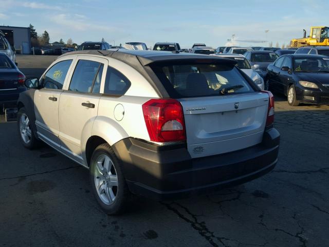 1B3HB48B07D167392 - 2007 DODGE CALIBER SX SILVER photo 3