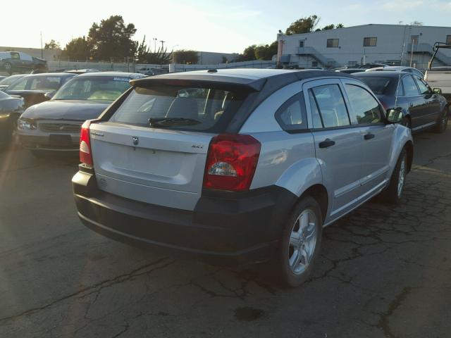 1B3HB48B07D167392 - 2007 DODGE CALIBER SX SILVER photo 4