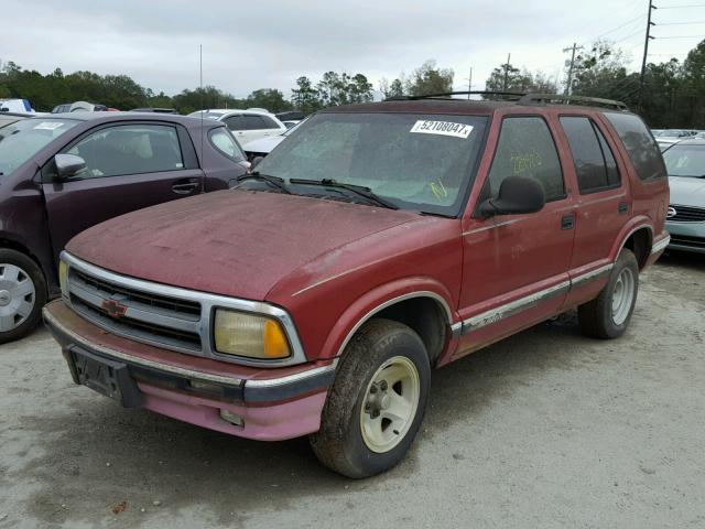 1GNCS13W5SK113986 - 1995 CHEVROLET BLAZER RED photo 2