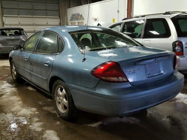 1FAFP53U36A134088 - 2006 FORD TAURUS SE BLUE photo 3