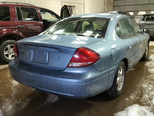 1FAFP53U36A134088 - 2006 FORD TAURUS SE BLUE photo 4