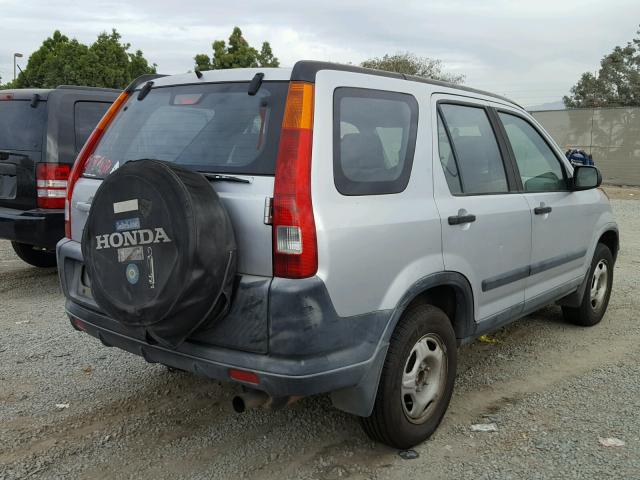 JHLRD78404C008599 - 2004 HONDA CR-V LX SILVER photo 4