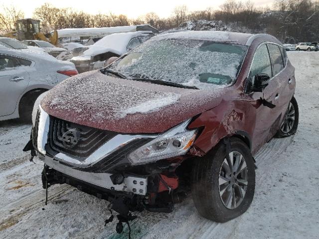 5N1AZ2MH4GN117112 - 2016 NISSAN MURANO S MAROON photo 2