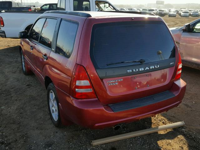 JF1SG65653H715839 - 2003 SUBARU FORESTER 2 BURGUNDY photo 3